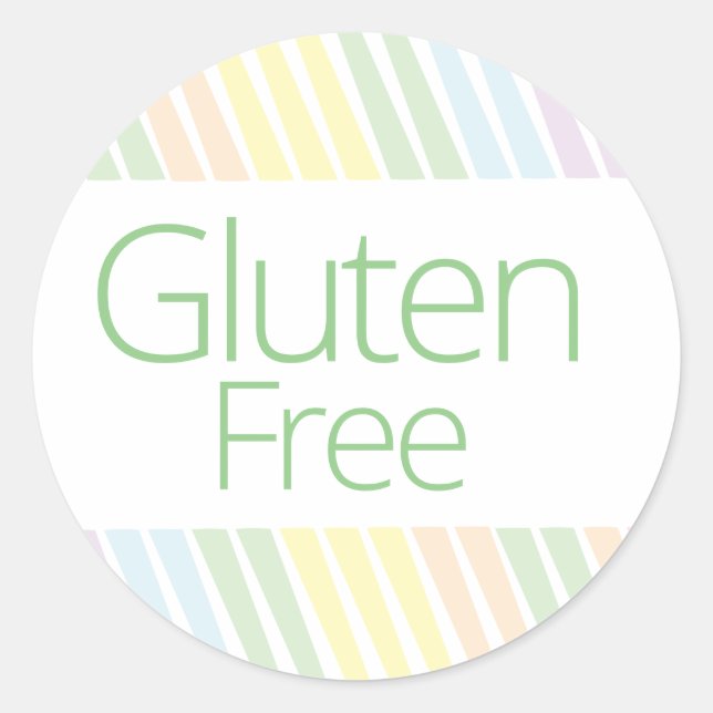 Niedlicher, pastellfarbener, glutenfreier Aufklebe Runder Aufkleber (Vorderseite)