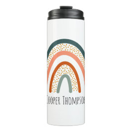 Niedlicher pastellfarbener Regenbogen Thermosbecher