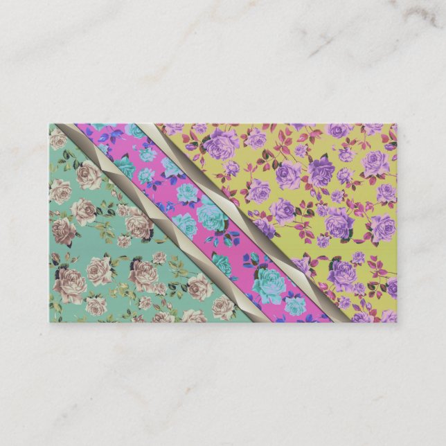 Niedlicher PastellHipster-Trendy bunte Visitenkarte (Vorderseite)