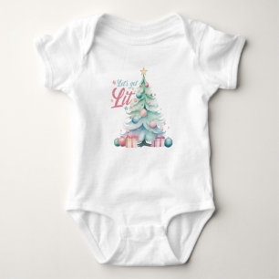 Niedlicher Pastelweihbaum Baby Strampler