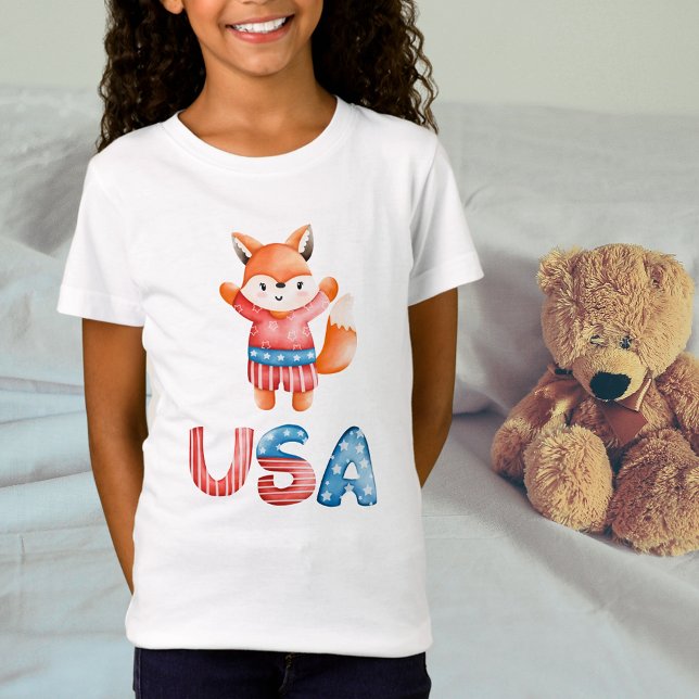 Niedlicher Patriotic Fox T-Shirt (Von Creator hochgeladen)