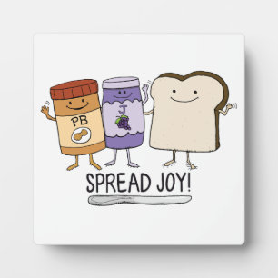 Niedlicher Peanut Butter & Jelly & Brot Spread Joy Fotoplatte