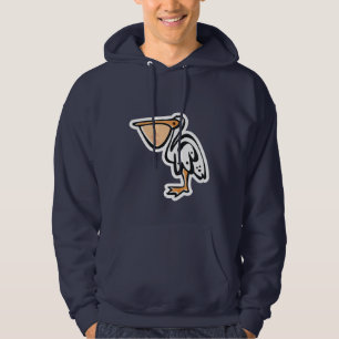 Niedlicher Pelikan; Blau Hoodie