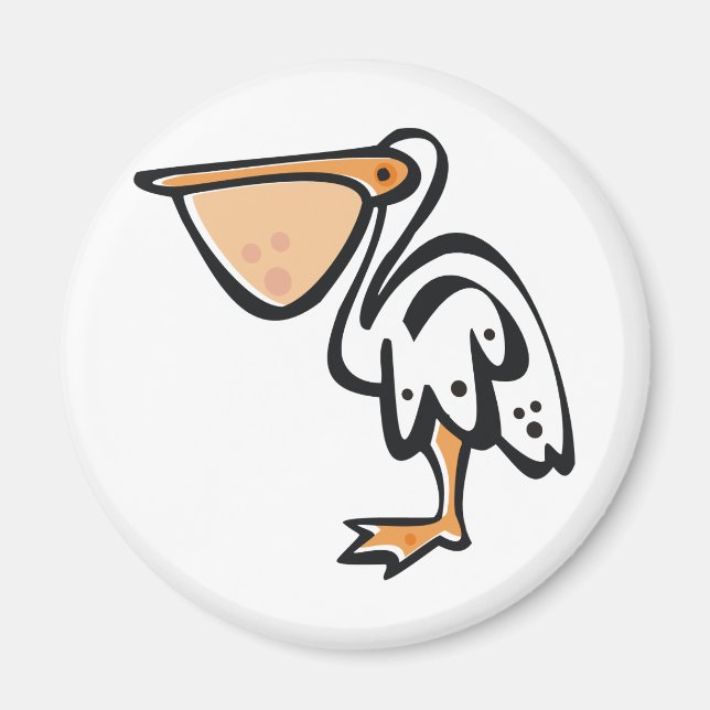 Niedlicher Pelikan Magnet (Vorne)