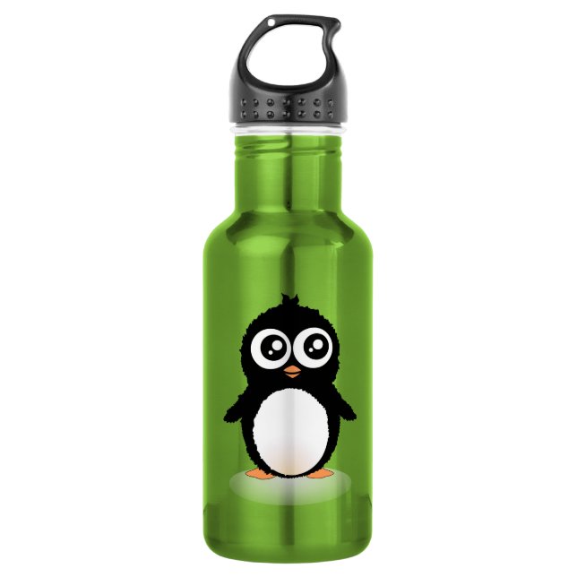 Niedlicher Penguin-Cartoon Trinkflasche (Vorderseite)