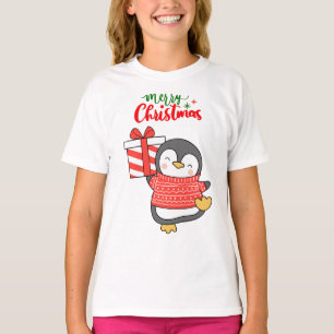 Niedlicher Penguin Frohe Weihnachten T-Shirt