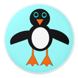 Niedlicher Penguin-Keramik-Knochen Keramikknauf