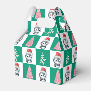 Niedlicher Penguin Santa Merry Weihnachtsbaum Part Geschenkschachtel