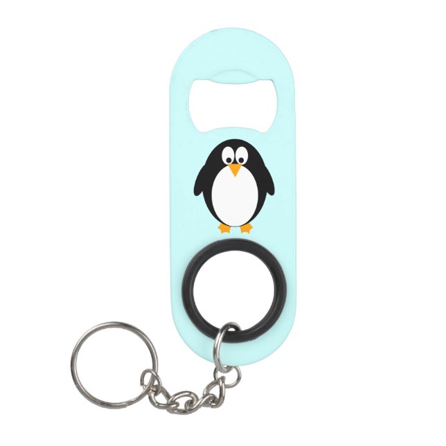 Niedlicher Penguin Schlüsselanhänger Flaschenöffner (Vorderseite)