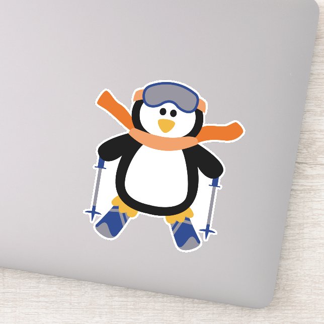 Niedlicher Penguin Weihnachten Kontakt Aufkleber (Detail)