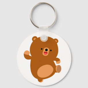 Niedlicher Perky Cartoon Bear Schlüsselanhänger