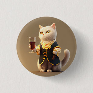 Niedlicher Personal cat Diener, lustiger Diener Ki Button