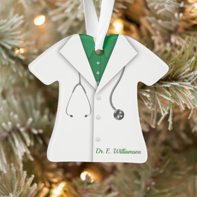 Niedlicher Personalisierter Arzt Ornament (Baum)