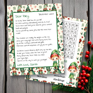 Niedlicher Personalisierter Brief vom Santa Word