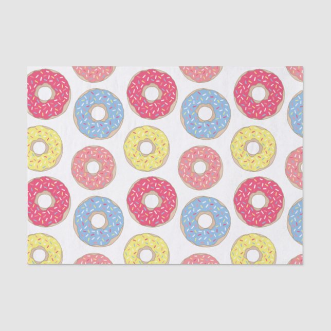 Niedlicher Personalisierter Donut-Shop Seidenpapier (Vorderseite)
