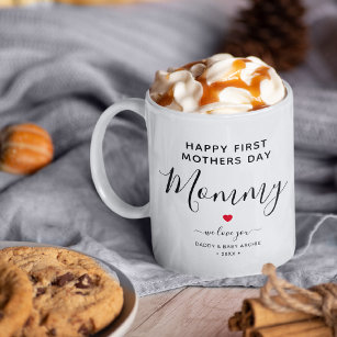 Niedlicher Personalisierter "Erster Muttertag" Dad Kaffeetasse