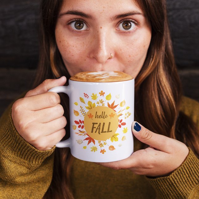 Niedlicher Personalisierter Fall Tasse (Cute Personalized Hello Fall Mug)