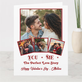 Niedlicher personalisierter Foto Valentinstag Karte