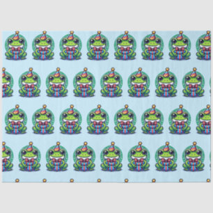 Niedlicher Personalisierter Frosch Thema Geburtsta Seidenpapier