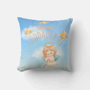 Niedlicher Personalisierter GODDAUGHTER ANGEL Star Kissen
