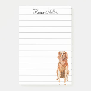Niedlicher Personalisierter Golden Retriever Post-it Klebezettel