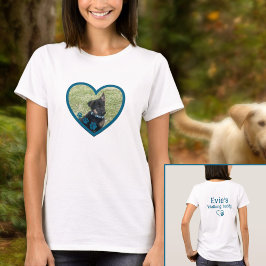Niedlicher Personalisierter Hund zu Fuß Buddy Hear T-Shirt