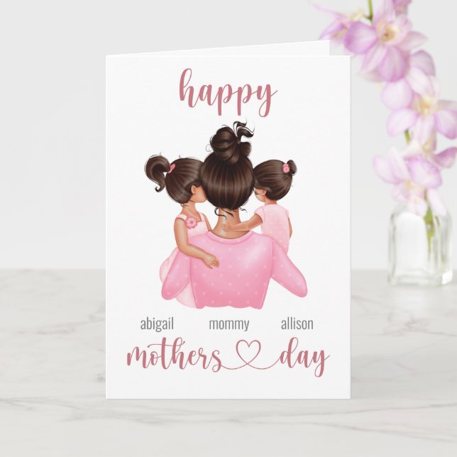 Niedlicher Personalisierter Individuelle Name Happ Karte (Orchidee)