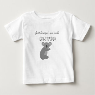 Niedlicher personalisierter Koala-Trab Baby T-shirt
