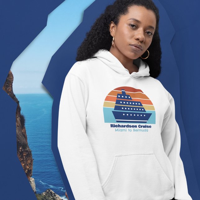 Niedlicher Personalisierter Kreuzfahrtschiff Famil Hoodie (Von Creator hochgeladen)