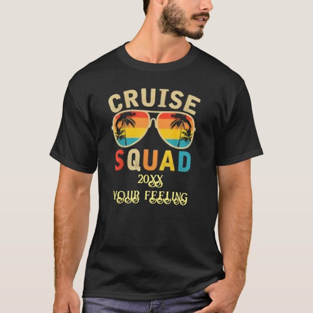 Niedlicher Personalisierter Kreuzfahrtschiff Famil T-Shirt (Vorderseite)