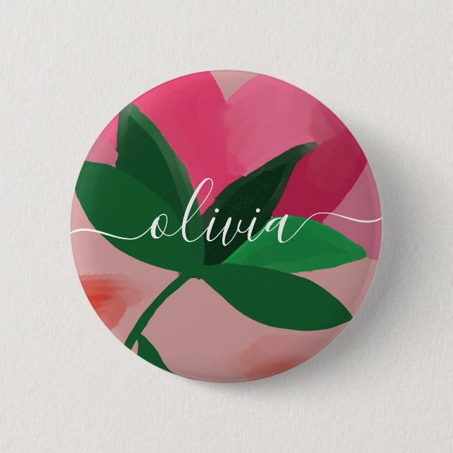 Niedlicher personalisierter Name Button (Vorderseite)