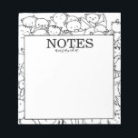Niedlicher Personalisierter Name Katzen Notizblock<br><div class="desc">Niedlicher Personalisierter Name Katzen Notepad</div>