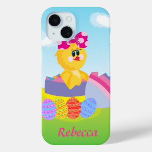 Niedlicher Personalisierter Osterchic iPhone 15 Hülle