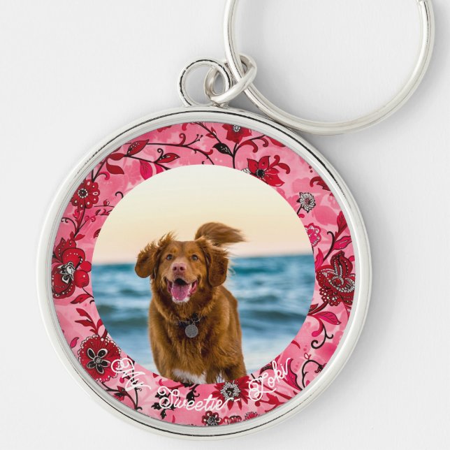 Niedlicher Personalisierter Pet Keepake für Hunde- Schlüsselanhänger (Vorne)