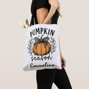 Niedlicher Personalisierter Pumpkin-Trick oder -Tr Tasche