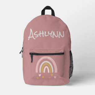 Niedlicher Personalisierter Regenbogen Bedruckter Rucksack
