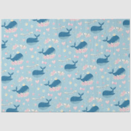 Niedlicher Personalisierter Wal Seidenpapier