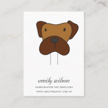 NIEDLICHER PET DOG BROWN TAG BUTTON CHARM DISPLALA