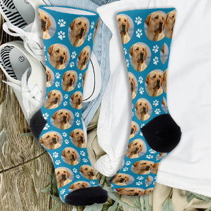 Niedlicher Pet-Foto-Druckkopf für Aquamarines Must Socken