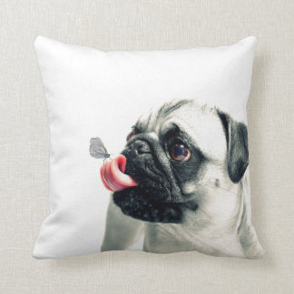Niedlicher Pet MOPS weiß - personalisieren Kissen