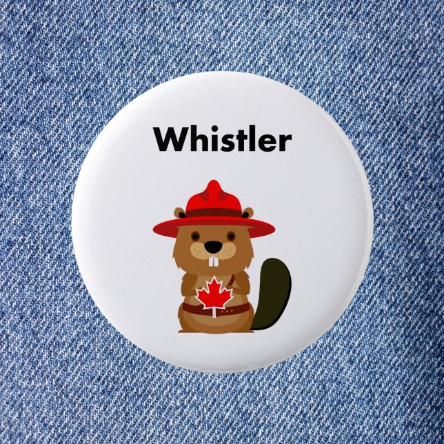 Niedlicher Pfeifbäcker mit Ahornblätterblättriger  Button (Von Creator hochgeladen)