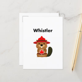 Niedlicher Pfeifbäcker mit Ahornblätterblättriger  Postkarte