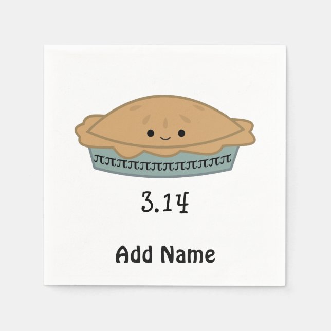Niedlicher Pi-Tag 3.14 Serviette (Vorderseite)