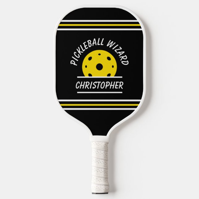 Niedlicher Pickleball-Assistent Name Ball Black Ye Pickleball Schläger (Vorderseite)