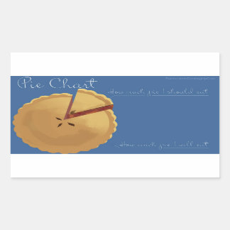 Niedlicher Pie Chart Sticker! Rechteckiger Aufkleber