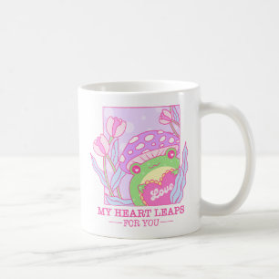 Niedlicher Pilz und Frosch - mein Herz springt für Kaffeetasse