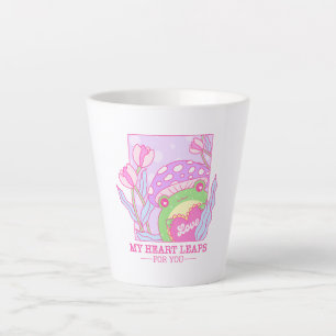 Niedlicher Pilz und Frosch - mein Herz springt für Milchtasse