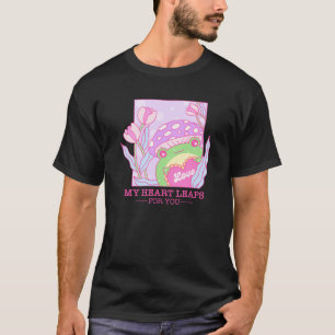 Niedlicher Pilz und Frosch - mein Herz springt für T-Shirt