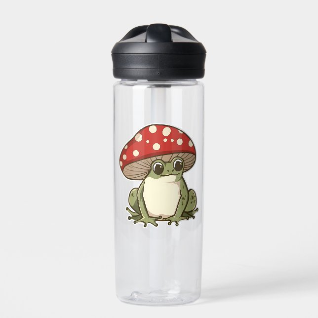 Niedlicher Pilzfrosch Trinkflasche (Vorderseite)