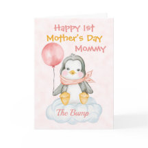 Niedlicher Pinguin 1. Muttertag Rosa